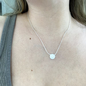 Shiela Rose Bling Circle Pendant Necklace